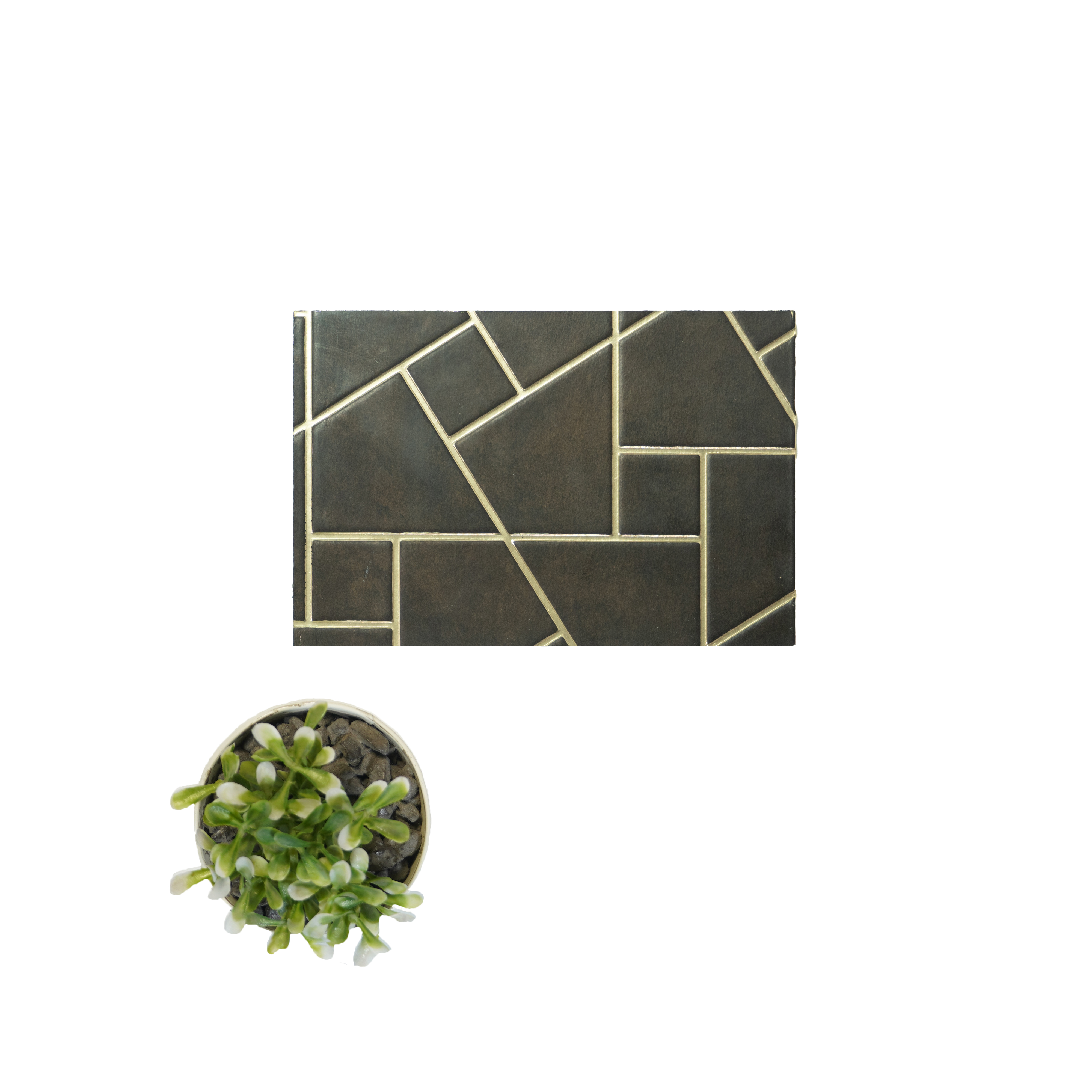 Brown Luxury Look Charcoal Decorative Wall Panel PN 05092 8 ft x 2 ft - 4 mm | Suitable for Feature Wall, TV Unit & Living Room | Width is Subjected to 5% Variation