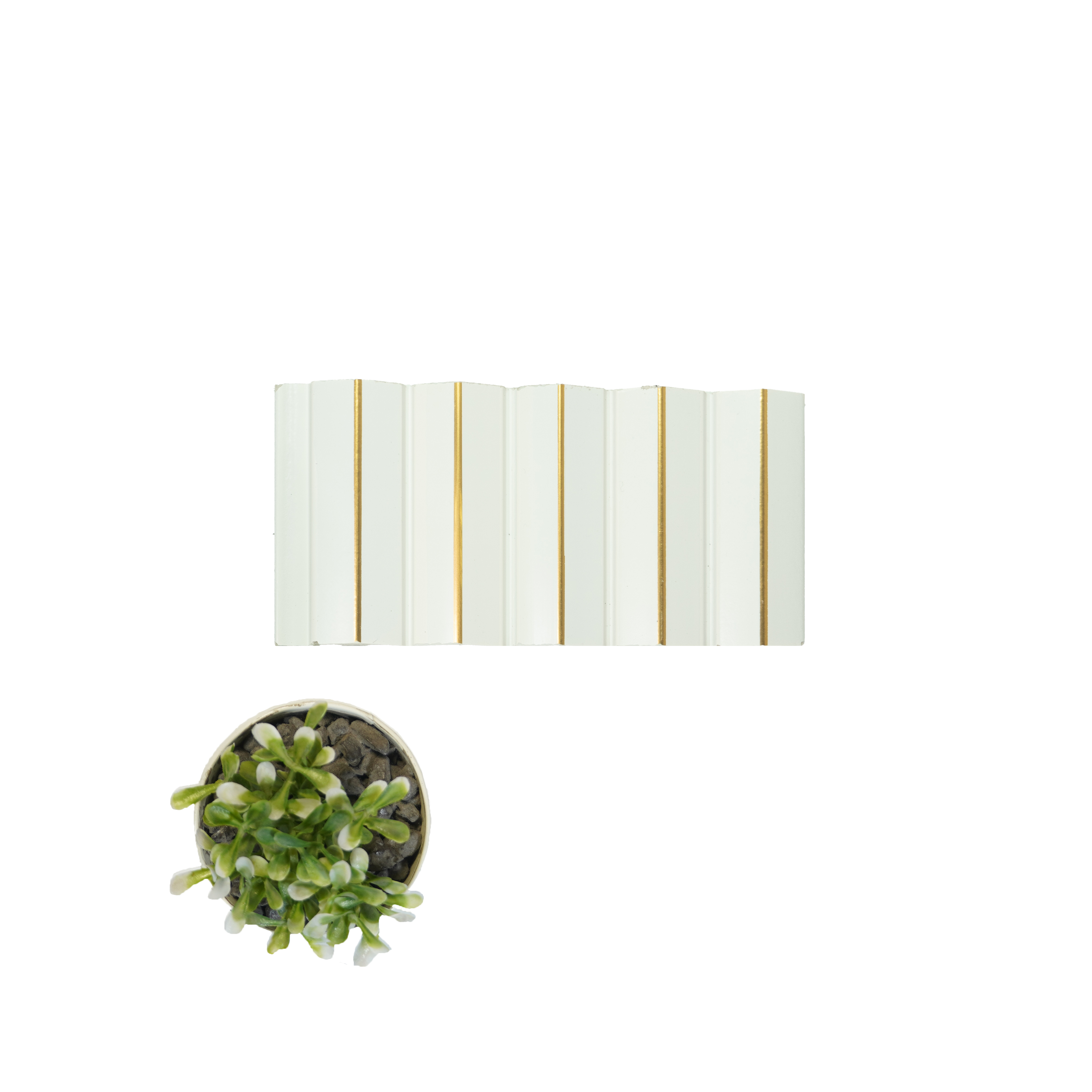 Cream Patterned Louver PN 05103 9 ft x 6.6 inch Charcoal Panel - 12 mm | Suitable for Feature Wall, TV Unit & Living Room | Width is Subjected to 5% Variation
