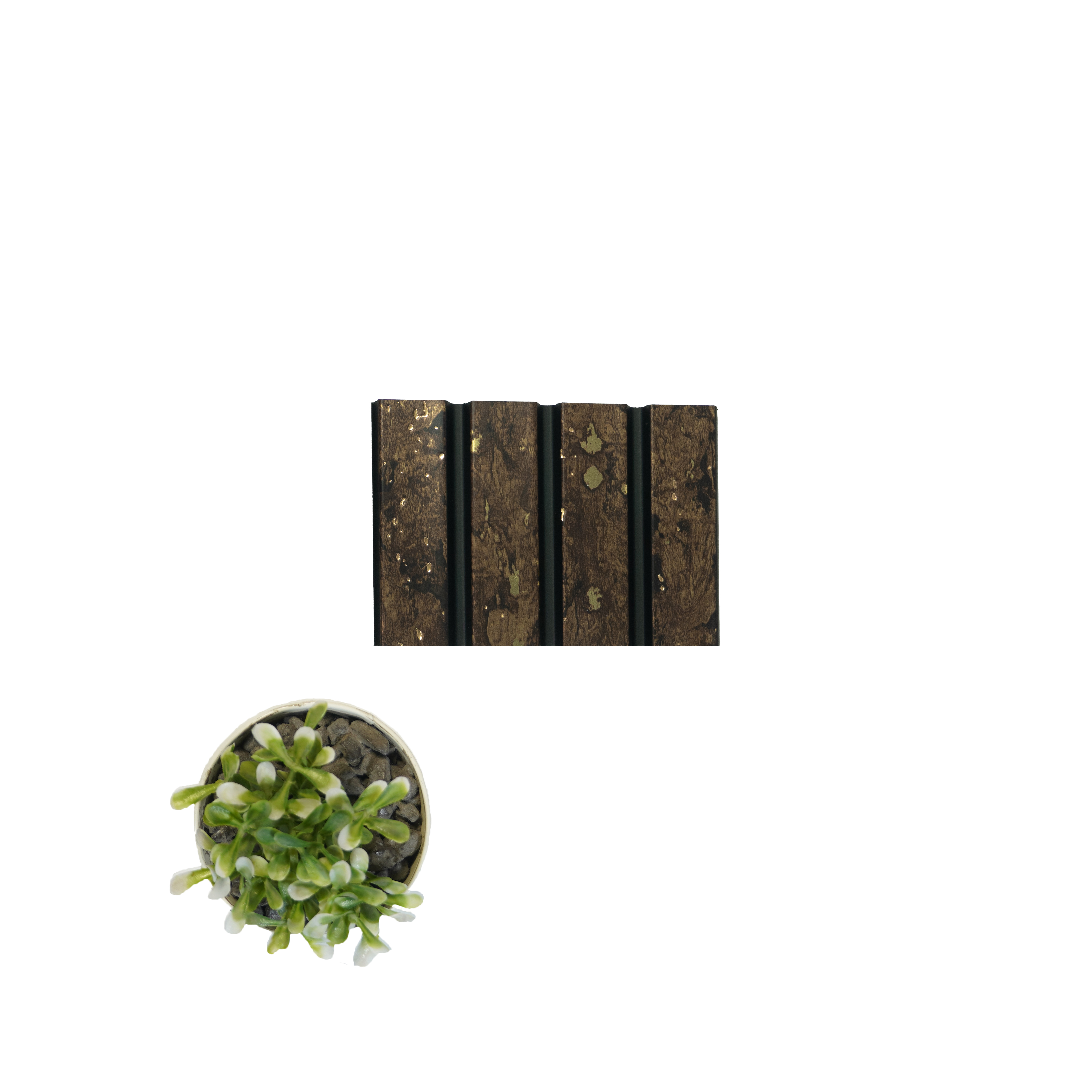 Wenge Wooden Louver PN 05115 9 ft x 4.9 inch Charcoal Panel - 12 mm | Suitable for Feature Wall, TV Unit & Living Room | Width is Subjected to 5% Variation