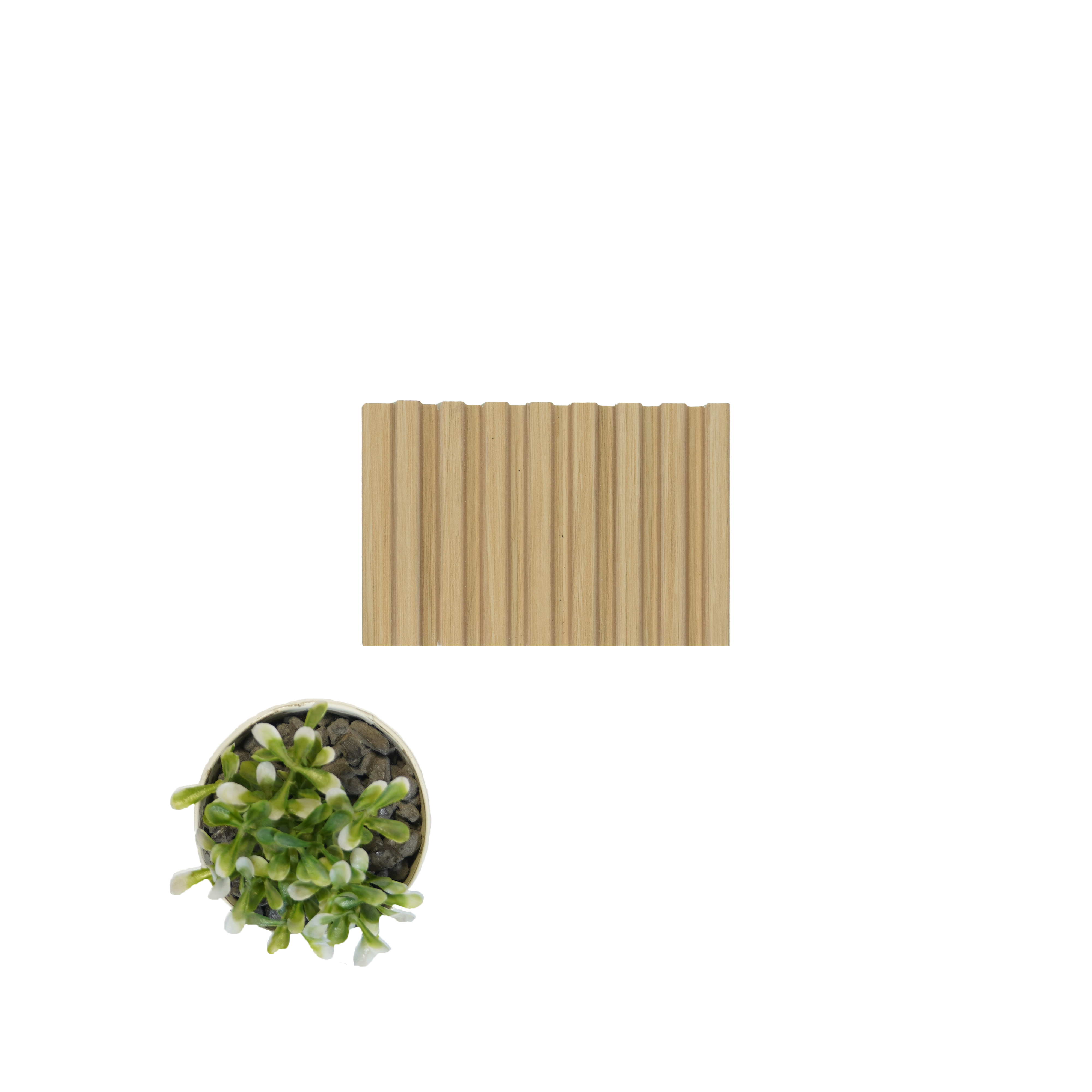Brown Wooden Louver PN 05123 9 ft x 4.9 inch Charcoal Panel - 12 mm | Suitable for Feature Wall, TV Unit & Living Room | Width is Subjected to 5% Variation