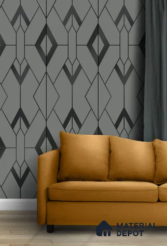 Grey Patterned Look Acrylic Decorative Wall Panel PN 05158 8 ft x 2 ft - 1.3 mm | Suitable for Feature Wall, TV Unit & Living Room | Width is Subjected to 5% Variation