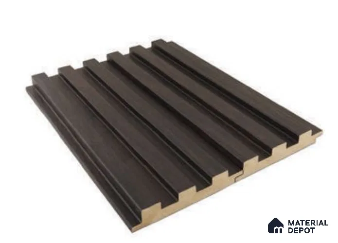 Black Wooden Louver PN 05192 9 ft x 4.7 inch MDF Panel - 18 mm | Suitable for Feature Wall, TV Unit & Living Room | Width is Subjected to 5% Variation