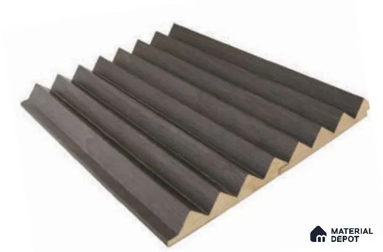 Black Wooden Louver PN 05193 9 ft x 4.7 inch MDF Panel - 18 mm | Suitable for Feature Wall, TV Unit & Living Room | Width is Subjected to 5% Variation