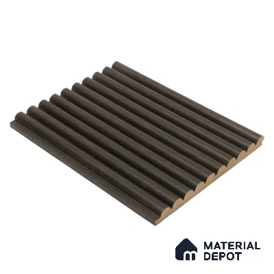 Black Wooden Louver PN 05197 9 ft x 4.7 inch MDF Panel - 18 mm | Suitable for Feature Wall, TV Unit & Living Room | Width is Subjected to 5% Variation