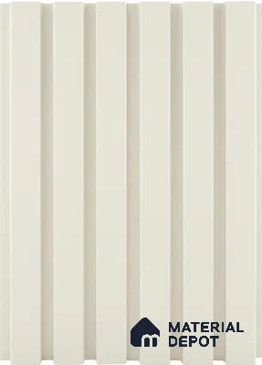Beige Plain Colour Louver PN 05199 9 ft x 4.7 inch MDF Panel - 18 mm | Suitable for Feature Wall, TV Unit & Living Room | Width is Subjected to 5% Variation