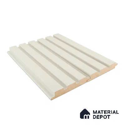 Beige Plain Colour Louver PN 05199 9 ft x 4.7 inch MDF Panel - 18 mm | Suitable for Feature Wall, TV Unit & Living Room | Width is Subjected to 5% Variation