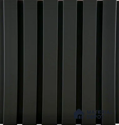 Black Plain Colour Louver PN 05201 9 ft x 4.7 inch MDF Panel - 18 mm | Suitable for Feature Wall, TV Unit & Living Room | Width is Subjected to 5% Variation