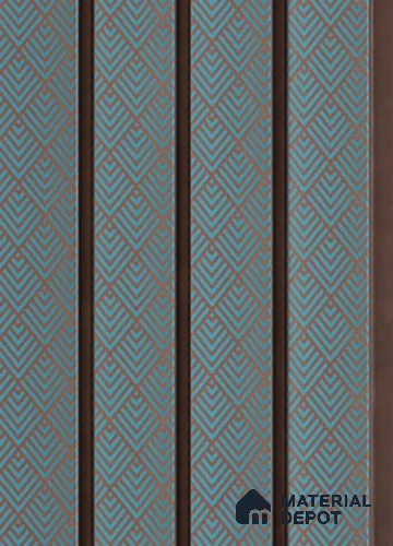 Blue Patterned Louver PN 05204 9 ft x 5 inch Charcoal Panel - 12 mm | Suitable for Feature Wall, TV Unit & Living Room | Width is Subjected to 5% Variation