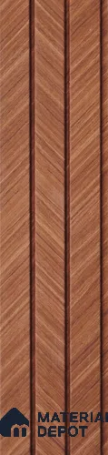 Brown Wooden Louver PN 05514 9.5 ft x 5 inch Charcoal Panel - 11 mm | Suitable for Feature Wall, TV Unit & Living Room | Width is Subjected to 5% Variation