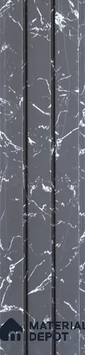 Grey Marble Louver PN 05516 9.5 ft x 5 inch Charcoal Panel - 11 mm | Suitable for Feature Wall, TV Unit & Living Room | Width is Subjected to 5% Variation