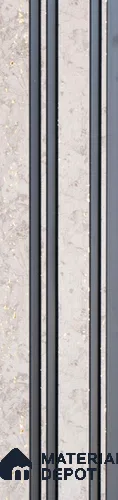 White Stone Louver PN 05519 9.5 ft x 5 inch Charcoal Panel - 11 mm | Suitable for Feature Wall, TV Unit & Living Room | Width is Subjected to 5% Variation
