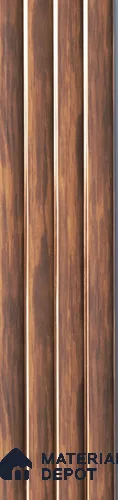 Brown Wooden Louver PN 05520 9.5 ft x 5 inch Charcoal Panel - 11 mm | Suitable for Feature Wall, TV Unit & Living Room | Width is Subjected to 5% Variation