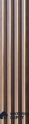 Brown Plain Colour Louver PN 05522 9.5 ft x 5 inch Charcoal Panel - 11 mm | Suitable for Feature Wall, TV Unit & Living Room | Width is Subjected to 5% Variation
