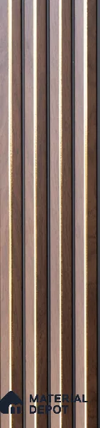 Brown Plain Colour Louver PN 05522 9.5 ft x 5 inch Charcoal Panel - 11 mm | Suitable for Feature Wall, TV Unit & Living Room | Width is Subjected to 5% Variation