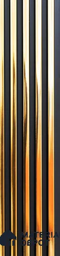 Yellow Metallic Louver PN 05524 9.5 ft x 5 inch Charcoal Panel - 11 mm | Suitable for Feature Wall, TV Unit & Living Room | Width is Subjected to 5% Variation