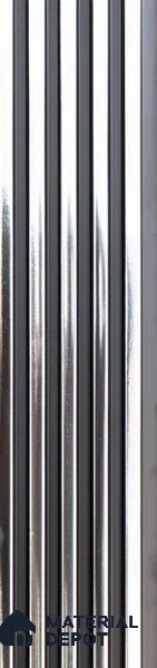 Grey Metallic Louver PN 05525 9.5 ft x 5 inch Charcoal Panel - 11 mm | Suitable for Feature Wall, TV Unit & Living Room | Width is Subjected to 5% Variation