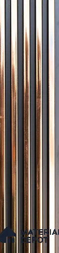 Brown Metallic Louver PN 05526 9.5 ft x 5 inch Charcoal Panel - 11 mm | Suitable for Feature Wall, TV Unit & Living Room | Width is Subjected to 5% Variation