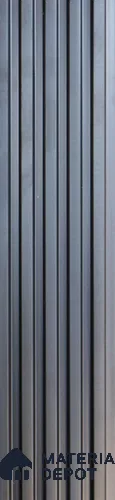 Grey Plain Colour Louver PN 05527 9.5 ft x 5 inch Charcoal Panel - 11 mm | Suitable for Feature Wall, TV Unit & Living Room | Width is Subjected to 5% Variation