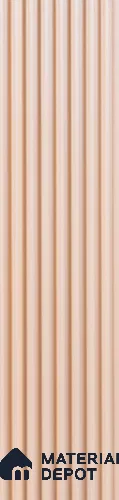 Beige Plain Colour Look Charcoal Louver/Panel 9.5 ft x 5 inch - 11 mm | Ideal for Feature Wall, Living Room, Bedroom, TV Cabinet, Hotel, Restaurant, Office | PN 05529 | Image 01