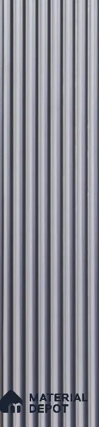 Grey Plain Colour Louver PN 05530 9.5 ft x 5 inch Charcoal Panel - 11 mm | Suitable for Feature Wall, TV Unit & Living Room | Width is Subjected to 5% Variation