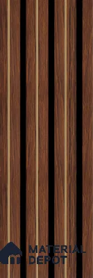 Brown Wooden Louver PN 05587 8 ft x 5 inch Charcoal Panel - 12 mm | Suitable for Feature Wall, TV Unit & Living Room | Width is Subjected to 5% Variation