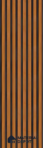 Brown Wooden Louver PN 05668 8 ft x 5 inch Charcoal Panel - 10 mm | Suitable for Feature Wall, TV Unit & Living Room | Width is Subjected to 5% Variation