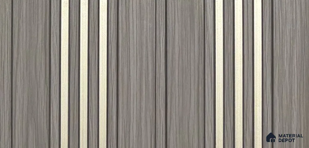 Wooden Louver PN 05855 8 ft x 4.7 inch Charcoal Panel - 7 mm | Suitable for Feature Wall, TV Unit & Living Room | Width is Subjected to 5% Variation
