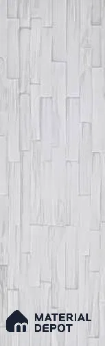 Ice White PU Stone Panel 3.8 ft x 1 ft Mosaic Strips Series | PN 05864 AK Frost Stone Interior Grade PU Stone Panel | Thickness Varies from 25 mm - 30 mm | Width is Subjected to 5% Variation
