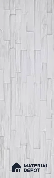 Ice White PU Stone Panel 3.8 ft x 1 ft Mosaic Strips Series | PN 05864 AK Frost Stone Interior Grade PU Stone Panel | Thickness Varies from 25 mm - 30 mm | Width is Subjected to 5% Variation