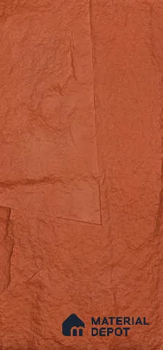 Pumpkin Orange PU Stone Panel 4 ft x 2 ft Shanton Stone Series | PN 05864 AX Canyon Clay Interior Grade PU Stone Panel | Thickness Varies from 65 mm - 75 mm | Width is Subjected to 5% Variation