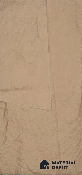 Beige PU Stone Panel 4 ft x 2 ft Shanton Stone Series | PN 05864 AZ Earth Stone Interior Grade PU Stone Panel | Thickness Varies from 65 mm - 75 mm | Width is Subjected to 5% Variation