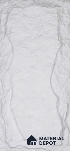 Ice White PU Stone Panel 4 ft x 2 ft Mega Stone Series | PN 05864 B Frost Stone Interior Grade PU Stone Panel | Thickness Varies from 50 mm - 65 mm | Width is Subjected to 5% Variation