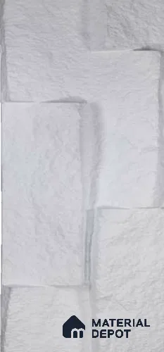 Ice White PU Stone Panel 4 ft x 1.5 ft Greek Stone Series | PN 05864 BW Frost Stone Interior Grade PU Stone Panel | Thickness Varies from 75 mm - 85 mm | Width is Subjected to 5% Variation