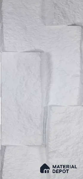 Ice White PU Stone Panel 8 ft x 1.5 ft Greek Stone Series | PN 05864 CK Frost Stone Interior Grade PU Stone Panel | Thickness Varies from 75 mm - 85 mm | Width is Subjected to 5% Variation