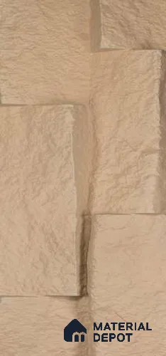Beige PU Stone Panel 8 ft x 1.5 ft Greek Stone Series | PN 05864 CL Earth Stone Interior Grade PU Stone Panel | Thickness Varies from 75 mm - 85 mm | Width is Subjected to 5% Variation