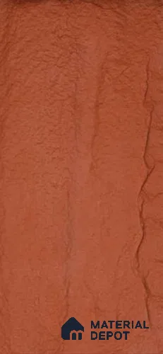 Pumpkin Orange PU Stone Panel 4 ft x 2 ft Vienna Stone Series | PN 05864 H Canyon Clay Interior Grade PU Stone Panel | Thickness Varies from 25 mm - 35 mm | Width is Subjected to 5% Variation