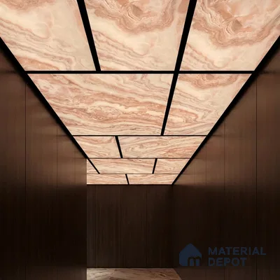 Multi Colour Marble Look Alabaster Sheet/Panel 8 ft x 4 ft - 6 mm | PN 05871 (MN 937) | Suitable for Pooja Room, Feature Wall, Ceiling & Reception | Width is Subjected to 5% Variation