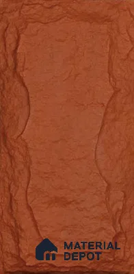 Pumpkin Orange PU Stone Panel 4 ft x 2 ft Mega Stone Series | PN 06154 Canyon Clay Exterior Grade PU Stone Panel | Thickness Varies from 50 mm - 65 mm | Width is Subjected to 5% Variation