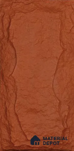 Pumpkin Orange PU Stone Panel 4 ft x 2 ft Mega Stone Series | PN 06154 Canyon Clay Exterior Grade PU Stone Panel | Thickness Varies from 50 mm - 65 mm | Width is Subjected to 5% Variation