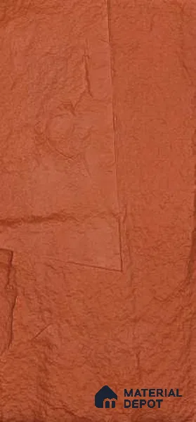 Pumpkin Orange PU Stone Panel 4 ft x 2 ft Shanton Stone Series | PN 06154 AX Canyon Clay Exterior Grade PU Stone Panel | Thickness Varies from 65 mm - 75 mm | Width is Subjected to 5% Variation