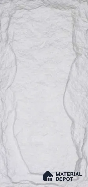 Ice White PU Stone Panel 4 ft x 2 ft Mega Stone Series | PN 06154 B Frost Stone Exterior Grade PU Stone Panel | Thickness Varies from 50 mm - 65 mm | Width is Subjected to 5% Variation