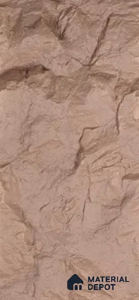 Beige PU Stone Panel 8 ft x 2 ft Turkey Stone Series | PN 06154 BR Dune Stone Exterior Grade PU Stone Panel | Thickness Varies from 75 mm - 85 mm | Width is Subjected to 5% Variation