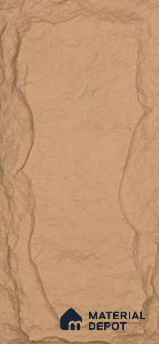 Beige PU Stone Panel 4 ft x 2 ft Mega Stone Series | PN 06154 C Earth Stone Exterior Grade PU Stone Panel | Thickness Varies from 50 mm - 65 mm | Width is Subjected to 5% Variation