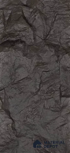 Charcoal Black PU Stone Panel 4 ft x 2 ft Turkey Stone Series | PN 06154 CG Forge Rock Exterior Grade PU Stone Panel | Thickness Varies from 75 mm - 85 mm | Width is Subjected to 5% Variation
