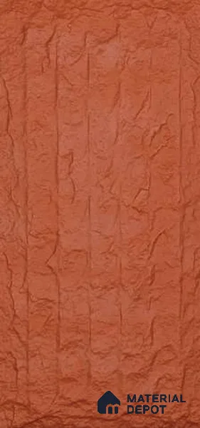 Pumpkin Orange PU Stone Panel 4 ft x 2 ft Japanese Stone Series | PN 06154 CR Canyon Clay Exterior Grade PU Stone Panel | Thickness Varies from 75 mm - 85 mm | Width is Subjected to 5% Variation