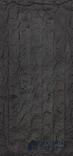 Black PU Stone Panel 4 ft x 2 ft Japanese Stone Series | PN 06154 CV Forge Rock Exterior Grade PU Stone Panel | Thickness Varies from 75 mm - 85 mm | Width is Subjected to 5% Variation
