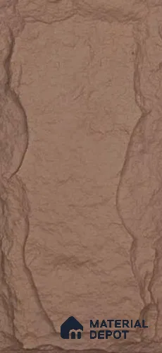 Brown PU Stone Panel 4 ft x 2 ft Mega Stone Series | PN 06154 D Dune Stone Exterior Grade PU Stone Panel | Thickness Varies from 50 mm - 65 mm | Width is Subjected to 5% Variation