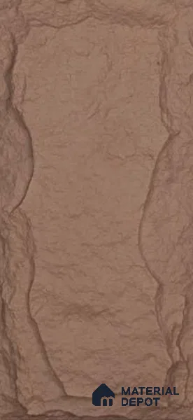 Brown PU Stone Panel 4 ft x 2 ft Mega Stone Series | PN 06154 D Dune Stone Exterior Grade PU Stone Panel | Thickness Varies from 50 mm - 65 mm | Width is Subjected to 5% Variation