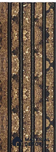 Brown Wooden Louver PN 06192 8 ft x 4.9 inch Charcoal Panel - 12 mm | Suitable for Feature Wall, TV Unit & Living Room | Width is Subjected to 5% Variation