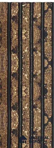 Brown Wooden Louver PN 06192 8 ft x 4.9 inch Charcoal Panel - 12 mm | Suitable for Feature Wall, TV Unit & Living Room | Width is Subjected to 5% Variation